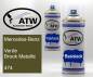 Preview: Mercedes-Benz, Verde Brook Metallic, 474: 400ml Sprühdose + 400ml Klarlack - Set, von ATW Autoteile West.